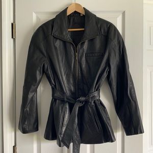 - Preston & York  black leather Jacket